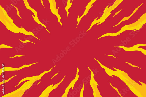 comic style red fire effect background