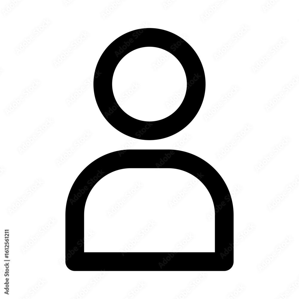User Profile Icon Minimalist Bold Person Symbol User Profile Icon Minimalist Bold Person Symbol
