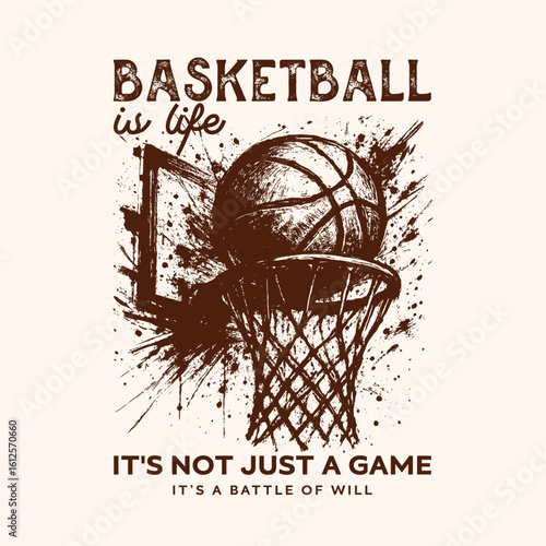 Vintage basketball streetwear t shirt design