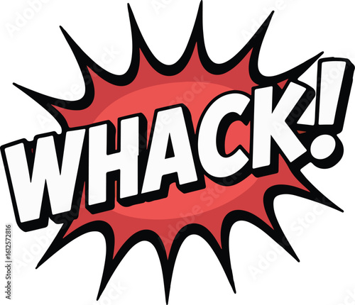 Whack! Comic book style speech bubble expression transparent png vector