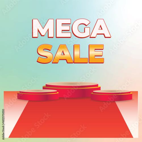 3d render of a podium Mega Sale