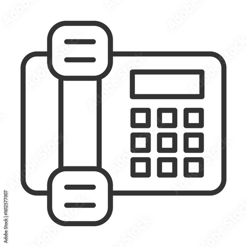 Telephone Icon Outline Style. Vector Illustration Design