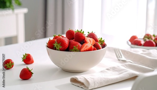 Wallpaper Mural Fresh strawberries in a bowl Torontodigital.ca