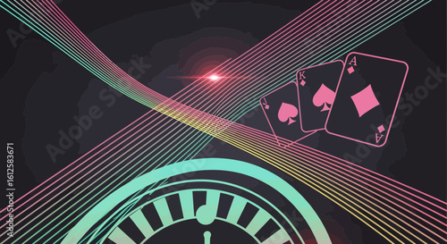 Roulette Game with Playing Cards in a Dynamic Graphic Environment