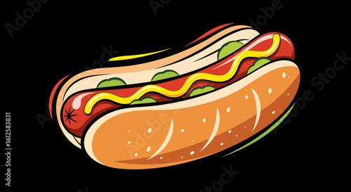 Tasty Street Food, Vibrant Colors, Fun Graphic Style