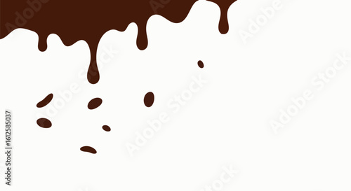 chocolate frame background with transparant background