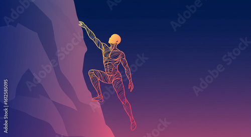 Climbing Anatomy Gradient Sport Background