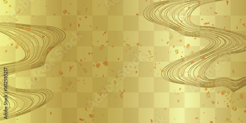 和柄　金　年賀状　背景