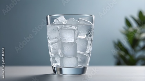 Wallpaper Mural Frosted Glass Cup with Ice Water Mockup Torontodigital.ca