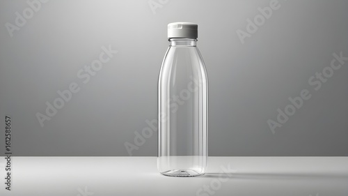 Wallpaper Mural Minimal Transparent Water Bottle Mockup with Shadow Torontodigital.ca
