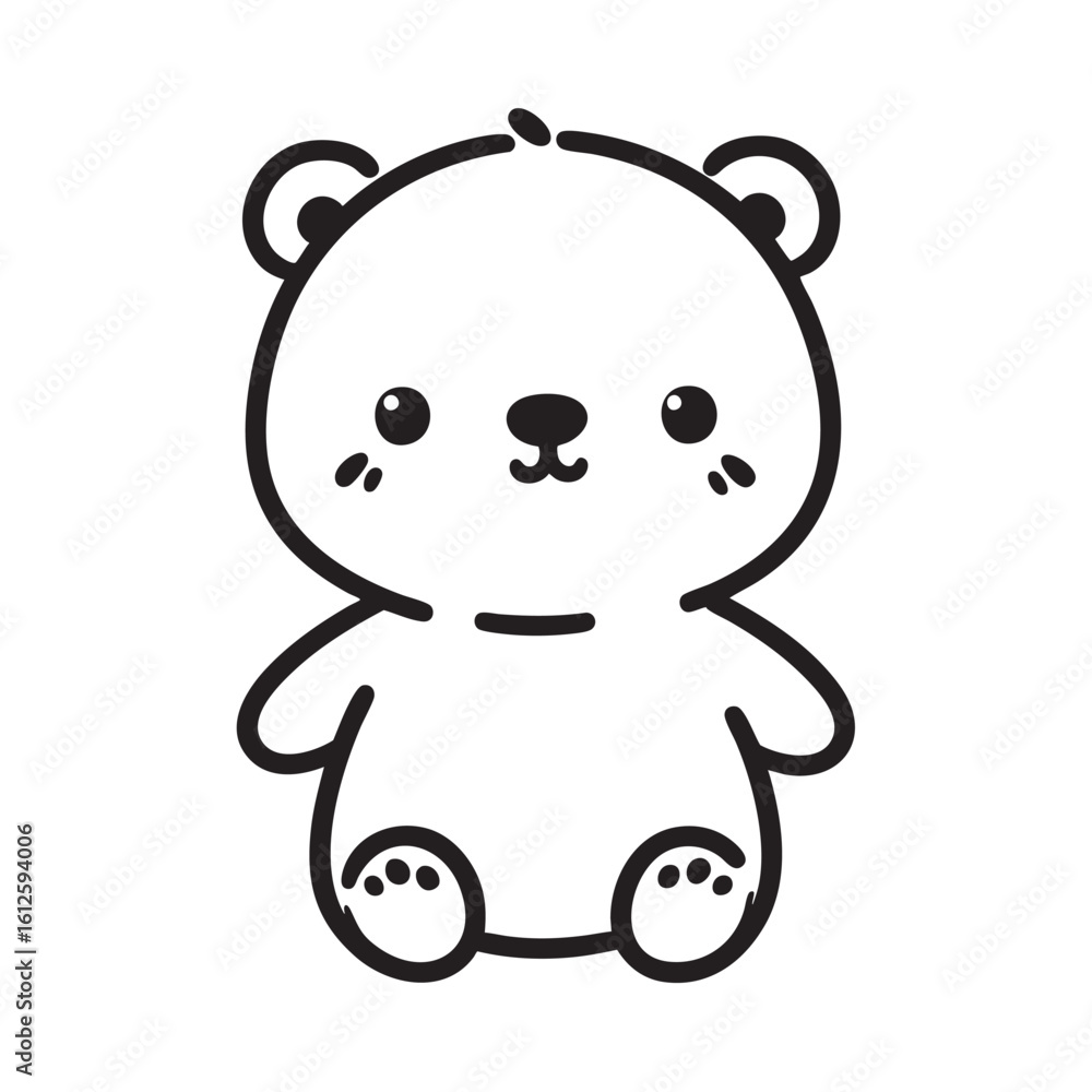 Fototapeta premium cute cartoon bear isolated on transparent background