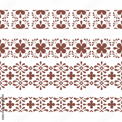 batik pattern background.  seamless traditional batik pattern border.