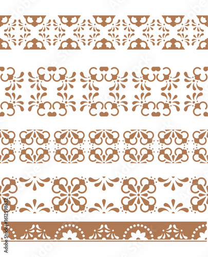 batik pattern background.  seamless traditional batik pattern border.