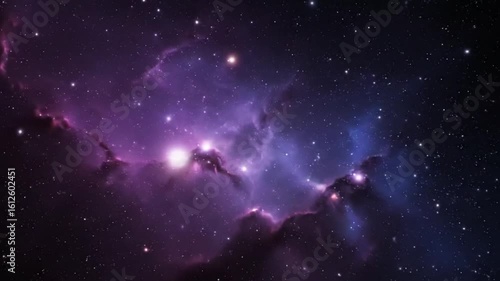 Cosmic Nebula Gas Clouds and Stars