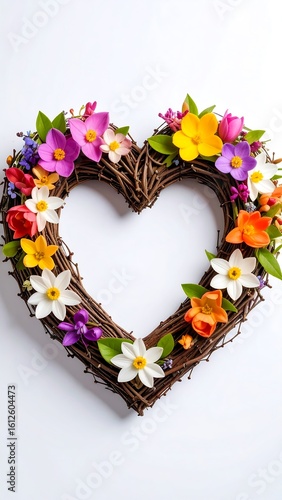 Wallpaper Mural Heart-shaped floral wreath Torontodigital.ca