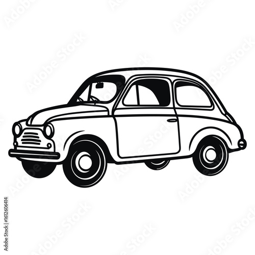 Wallpaper Mural Vector art of a vintage car illustration isolated on a white background Torontodigital.ca