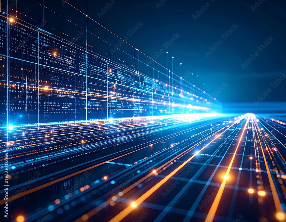 Fototapeta premium Digital data highway