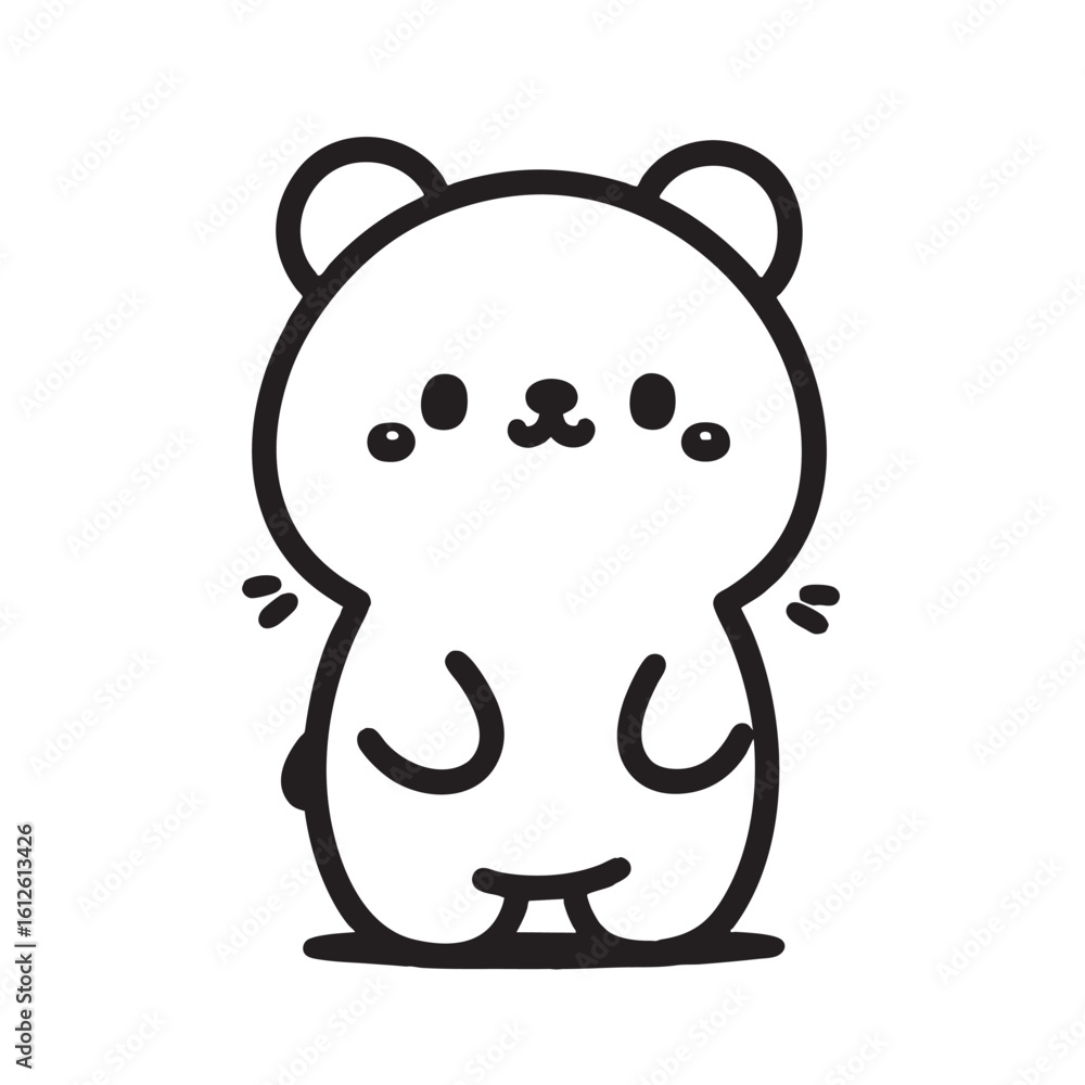 Fototapeta premium cute cartoon bear isolated on transparent background