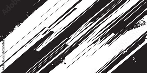 Edgy Comic Style Diagonal Abstract Art