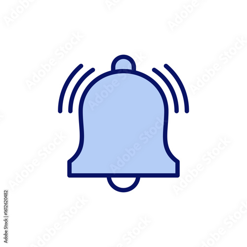 Bell icon vector. Notification sign and symbol for web site design