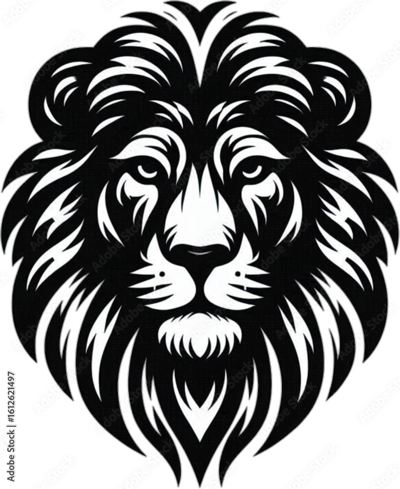 Fototapeta premium lion head vector image with transparent background