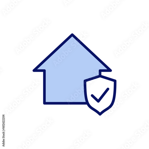 home insurance icon vector. home protection sign and symbol