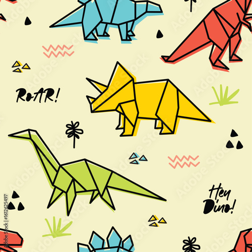 Colorful Cute Dino Background for Kids.eps
