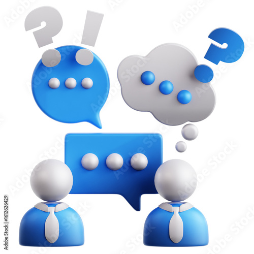 Discussion 3D Illustration