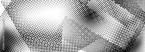 Rough grunge scratch halftone texture. Distress dirty paint background. Scuffed ragged vector backdrop. Damaged glitched pixel overlay. Dotted wallpaper for banner, poster, magazine, brochure, flyer