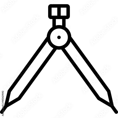 compas icon illustration design with outline