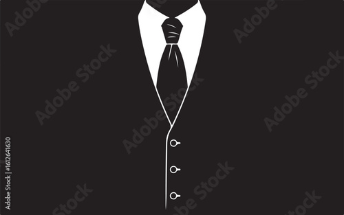 waistcoat and ascot tie 