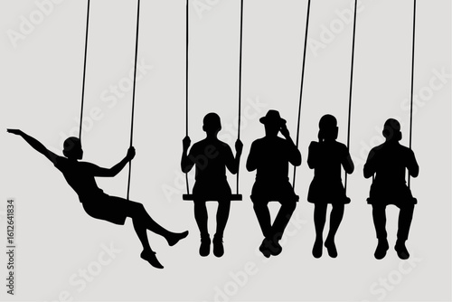 silhouettes of business people