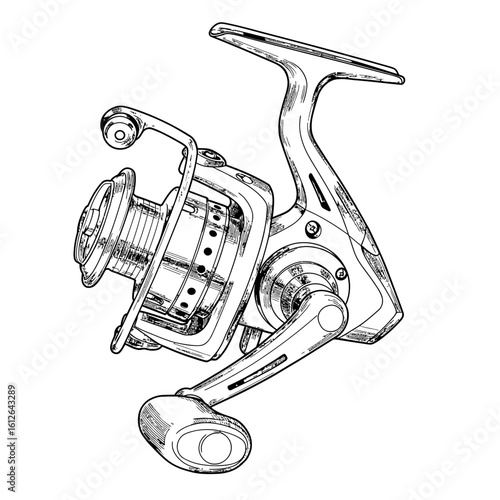 Spinning Fishing Reel – Vector Illustration