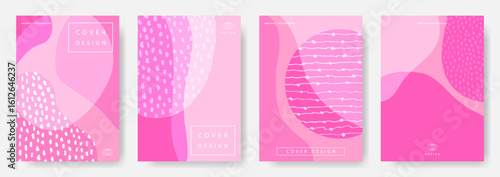Abstract pink background cover templates. Design for notebooks, planners, flyers, brochures, posters and social media posts.