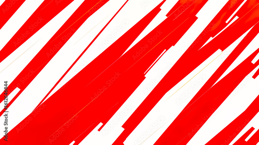 Fototapeta premium 勢いのある白と赤の斜線のイラスト背景