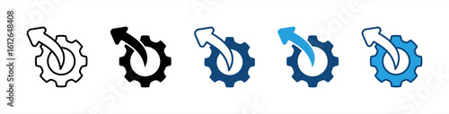 Response icon set multiple style collection