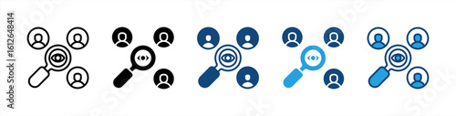 Observation icon set multiple style collection