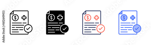 Claim icon set multiple style collection