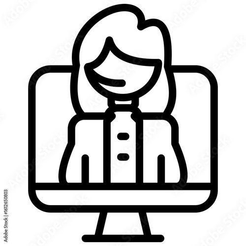 Remote Support line icon