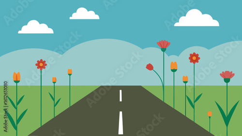 roadside wildflowers view