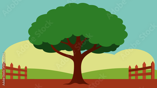shady tree fence