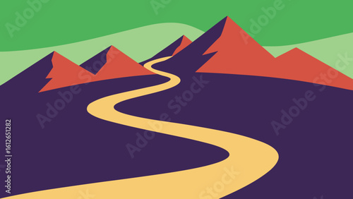 winding trail mountains