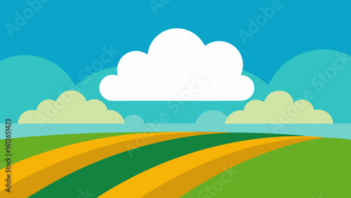 cloudy sky over cropland farmland fields
