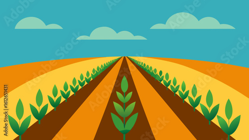 crops stretch to horizon agriculture farm