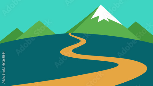 winding trail mountains