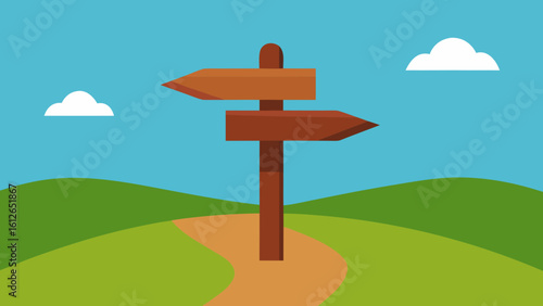 wooden signpost trail