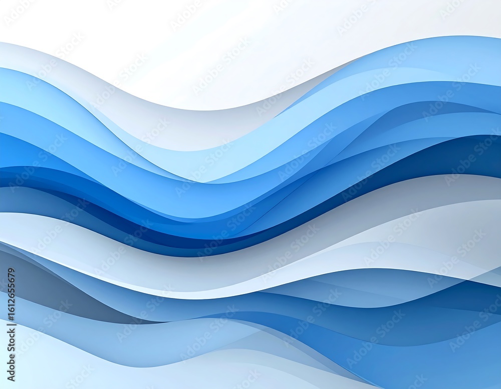 Obraz premium Abstract wave design in shades of blue and white