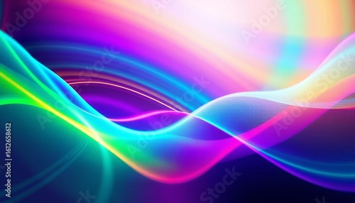 Wallpaper Mural Abstract colorful sound waves radiating outwards, vibrant gradient,  signal,  modern Torontodigital.ca