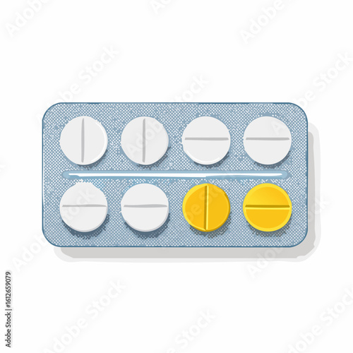 A set of two plastic dropper bottles for eye or nasal drops. Pharmaceutical container vector illustration isolated on a white background.