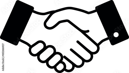 Business handshake icon partnership agreement trust